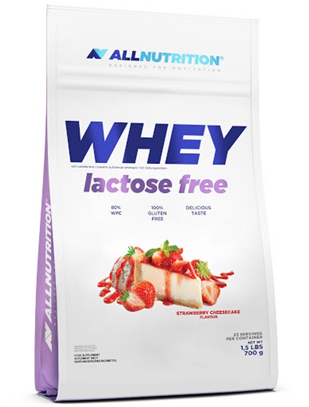 Allnutrition - Whey Lactose Free, Strawberry Cheesecake - 700g