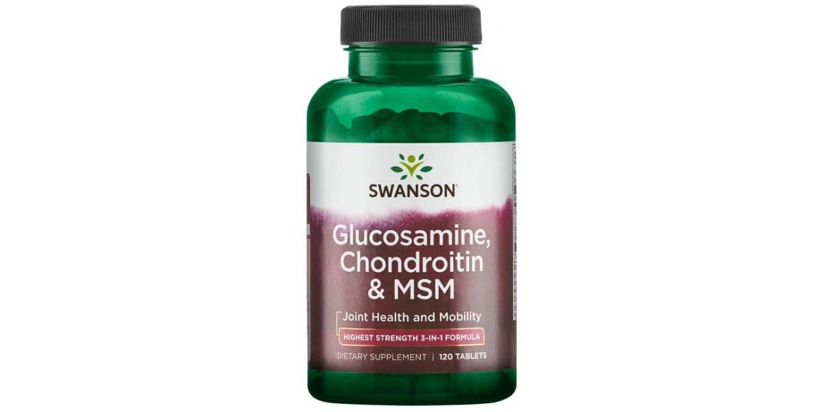 Swanson Glucosamine, Chondroitin & MSM, 750mg 120 tablets Powerbody