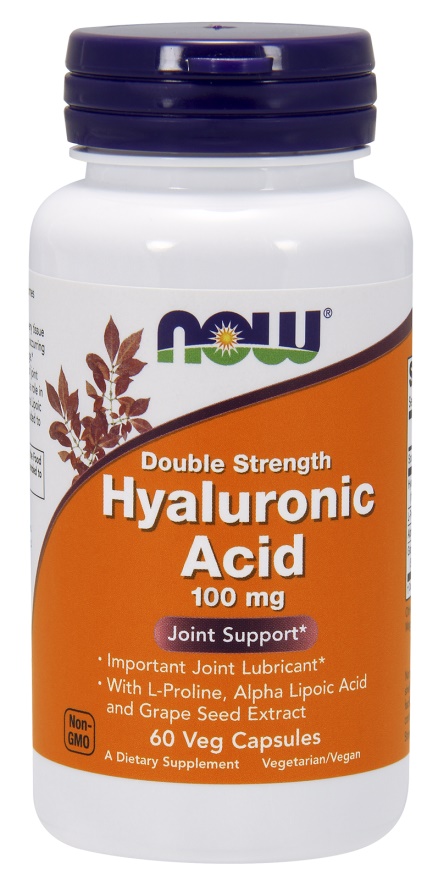 Hyaluronsyre  Hyaluronic Acid, 100mg Double Strength - 60 veg. kapsler