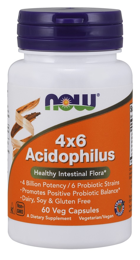 Probiotika med flere stammer  Acidophilus 4X6 - 60 veg. kapsler