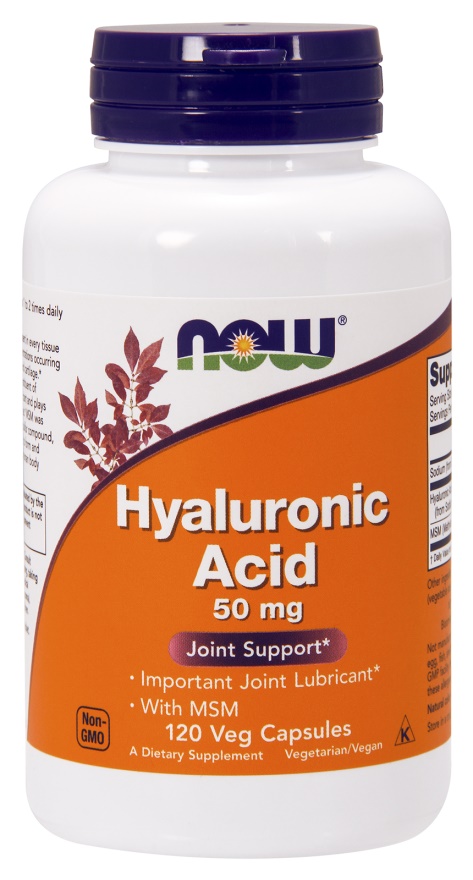 Hyaluronsyre  Hyaluronic Acid with MSM, 50mg - 120 veg. kapsler