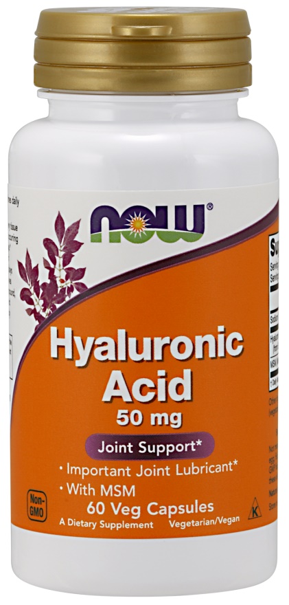 Hyaluronsyre  Hyaluronic Acid with MSM, 50mg - 60 veg. kapsler