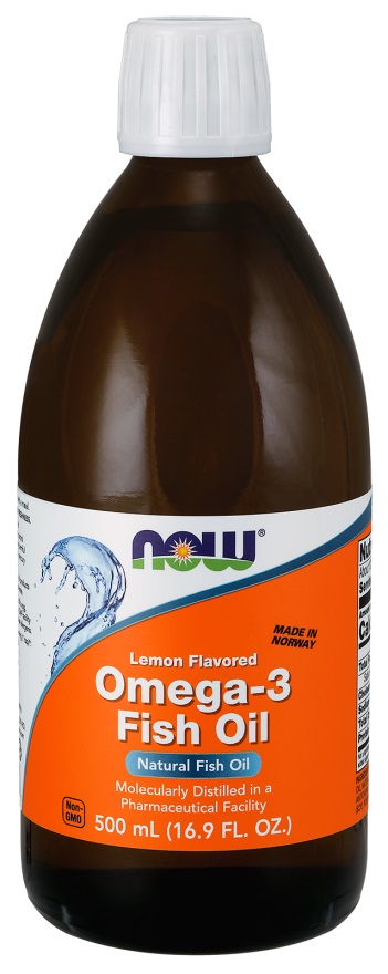 Omega-3-fiskeolie, flydende, citron  500 ml