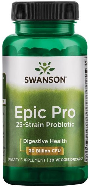 Probiotika med flere stammer  SWANSON Epic Pro 25 30 veg. kapsler DR