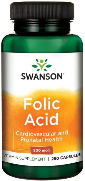 Folat  Folsyre, 800 mcg  250 kapsler