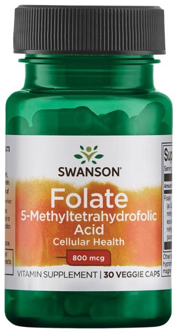 Folat (5-methyltetrahydrofolsyre), 800 mcg  30 vcaps