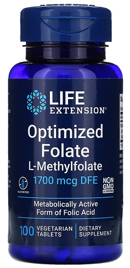 Optimeret folat, 1700 mcg  100 vegetariske tabletter