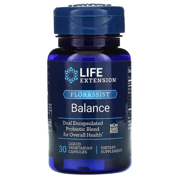 Probiotika med flere stammer  Florassist Balance - 30 liquid veg. kapsler