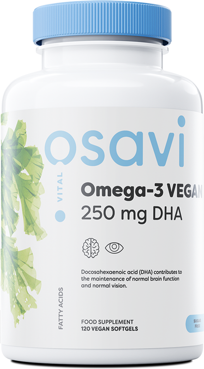 Omega-3 Vegan, 250mg DHA - 120 vegan bløde kapsler
