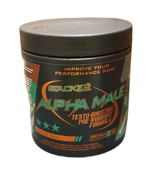Præ-træningsprodukt med stimulerende virkning Alpha Male, Tropical Fruit - 300g