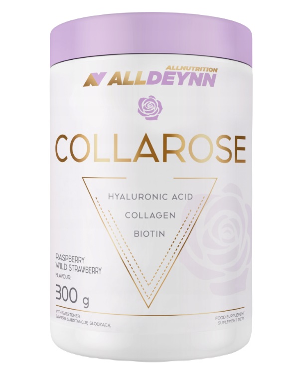 Kollagen fra kvæg  AllDeynn Collarose, hindbær og vildjordbær  300 g