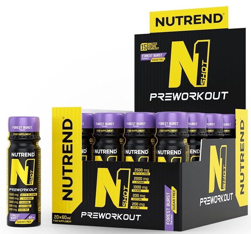 Præ-træningsprodukt med stimulerende virkning N1 Shot, Forest Burst - 20 x 60 ml.