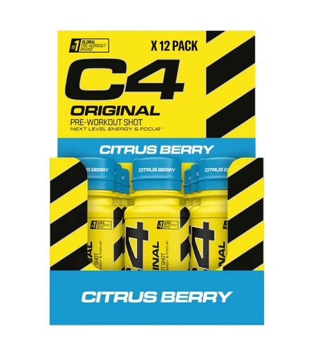 Cellucor - C4 Original Pre-Workout Shot, Citrus Berry - 12 x 60 ml.