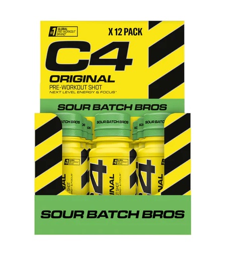 Cellucor - C4 Original Pre-Workout Shot, Sour Batch Bros - 12 x 60 ml.