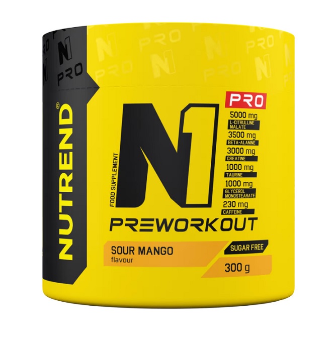 Nutrend - N1 Pro Pre-Workout, Sour Mango - 300g