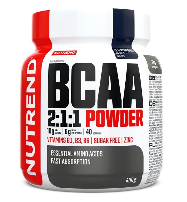 Nutrend BCAA 2:1:1 pulver, Blackcurrant Blast - 400 g