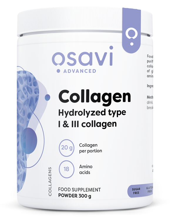 Kollagenpeptider  hydrolyseret type 1 og 3  300 g