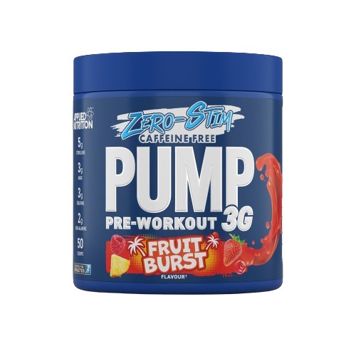 Præ-træningsprodukt med stimulerende virkning Pump 3G Pre-Workout (Zero Stimulant), Fruit Burst - 375g