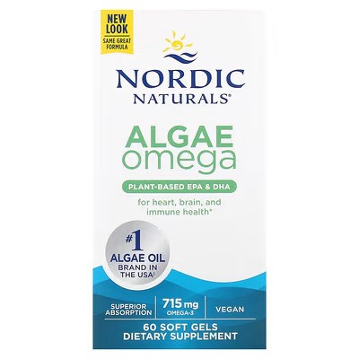 Algae Omega, 715mg Omega 3  60 softgels