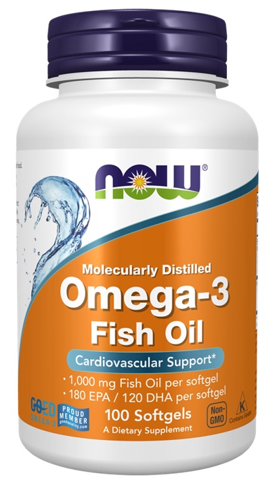 Omega-3-fiskeolie, molekylært destilleret  100 bløde kapsler