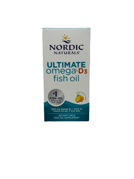 Omega-3 fiskeolie  Ultimate Omega-D3 Fish Oil, 1280mg Lemon - 120 softgels