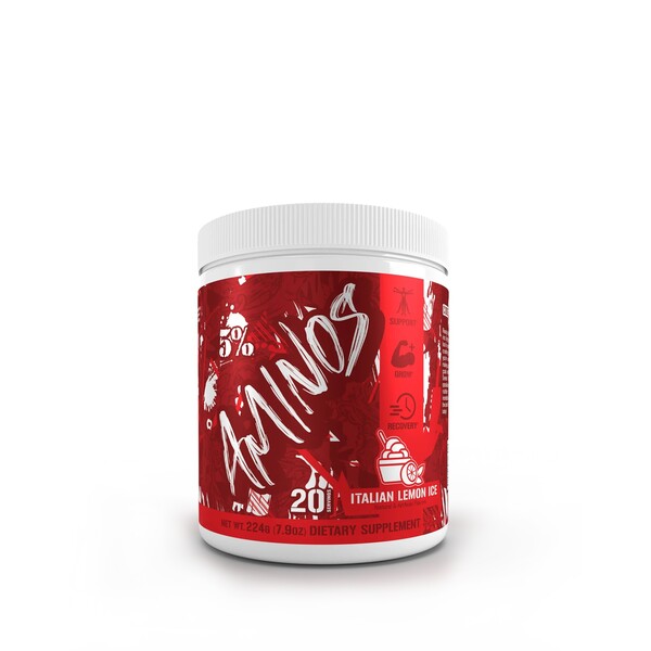 5% Nutrition - Aminos - Code Red, Italian Lemon Ice - 224g