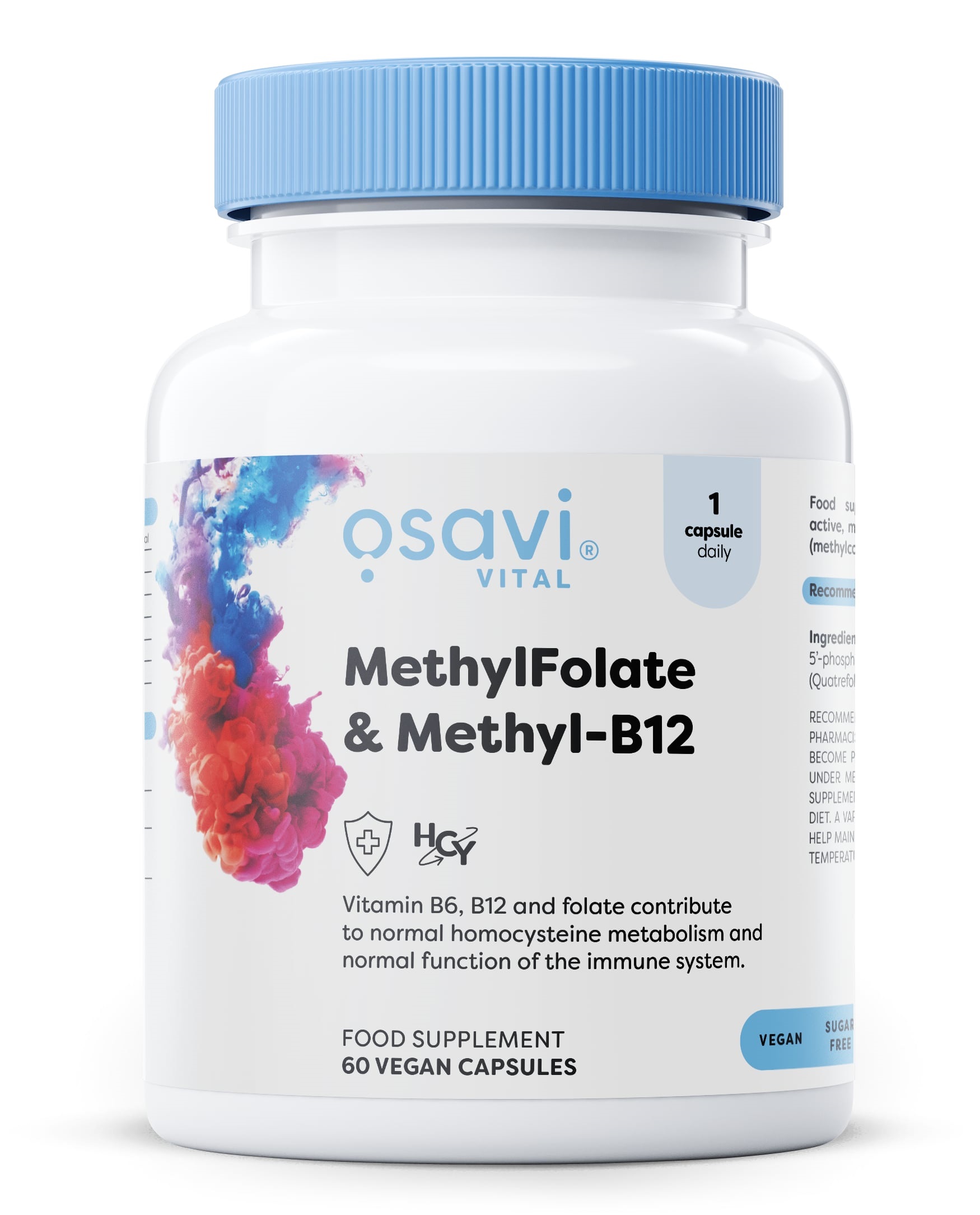 B12-vitamin  Methylfolat og methyl-B12  60 veganske kapsler
