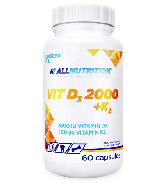 Allnutrition - Vit D3 2000 + K2, 60 kapsler