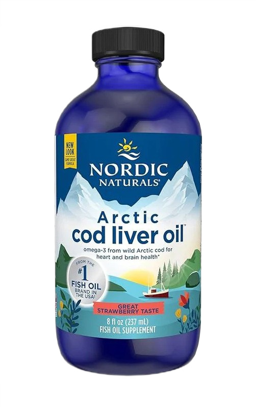Torskelevertran  Arctic Cod Liver Oil, 1060mg Strawberry - 237 ml.