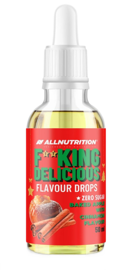 Allnutrition - Fitking Delicious Flavour Drops, Baked Apple with Cinnamon - 50 ml.