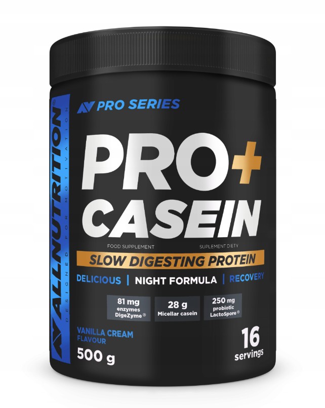 Allnutrition - Pro+ Casein, Vanilla Cream - 500g