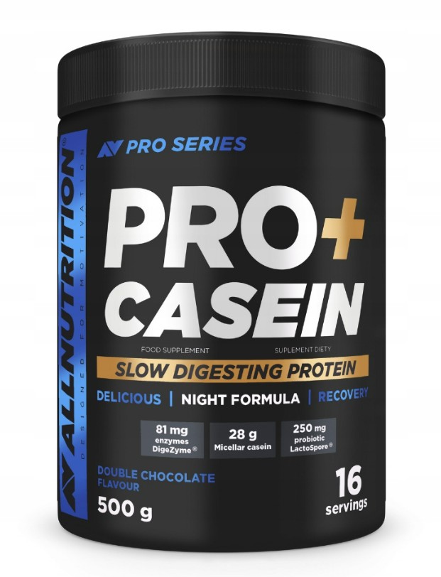 Allnutrition - Pro+ Casein, Double Chocolate - 500g