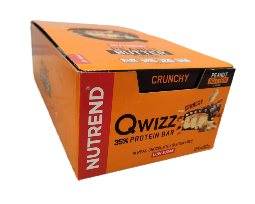 Proteinbarer & snacks Nutrend Qwizz 35% Protein bar, Peanut Butter - 24 x 60 g