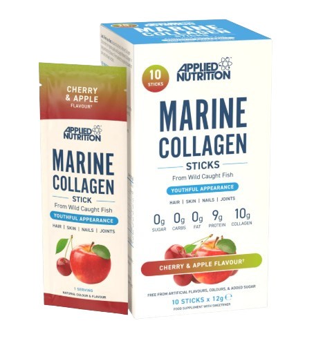Marint kollagen  Marine Collagen Sticks, Cherry & Apple - 10 x 12g
