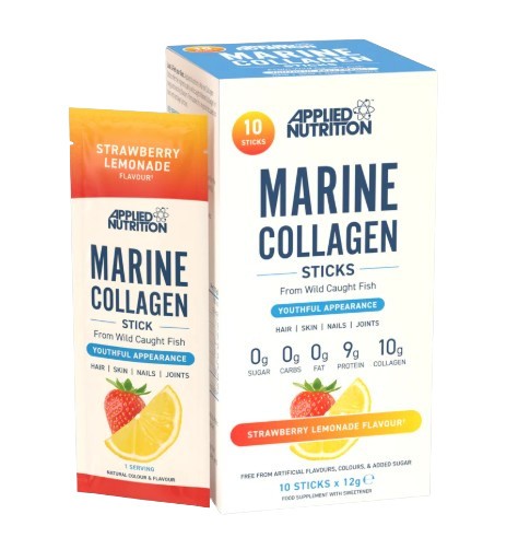 Marint kollagen  Marine Collagen Sticks, Strawberry Lemonade - 10 x 12g