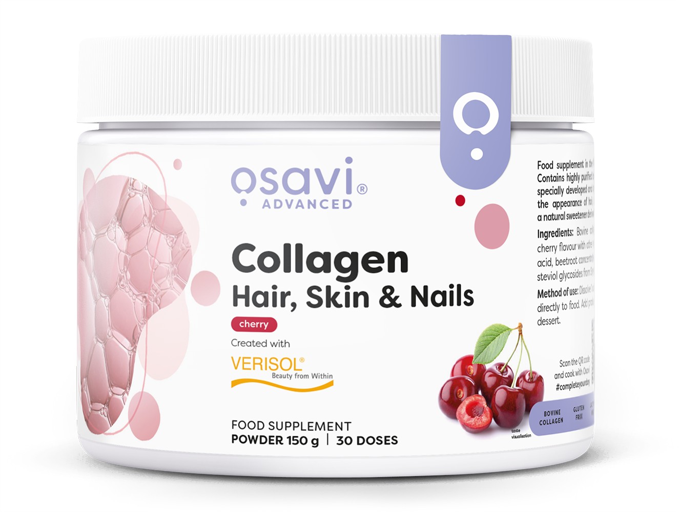 Kollagenpeptider  Collagen Peptides, Cherry  150g