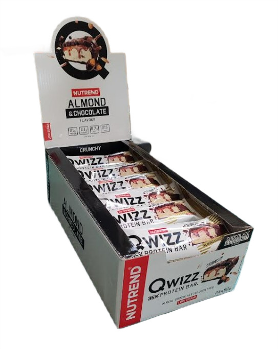 Proteinbarer & snacks Nutrend Qwizz 35% Protein bar, Almond & Chocolate - 24 x 60 g