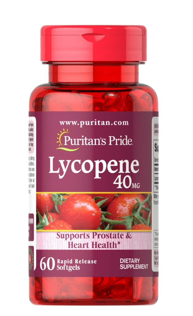 Puritan's Pride Lycopene 40 mg (60 bløde kapsler)