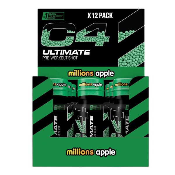 C4 Original Pre-Workout Shot, Millions Apple 12 x 60 ml