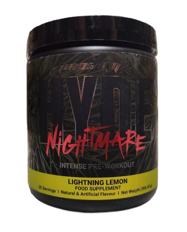 Præ-træningsprodukt med stimulerende virkning Hyde Nightmare, Lightning Lemon - 306g