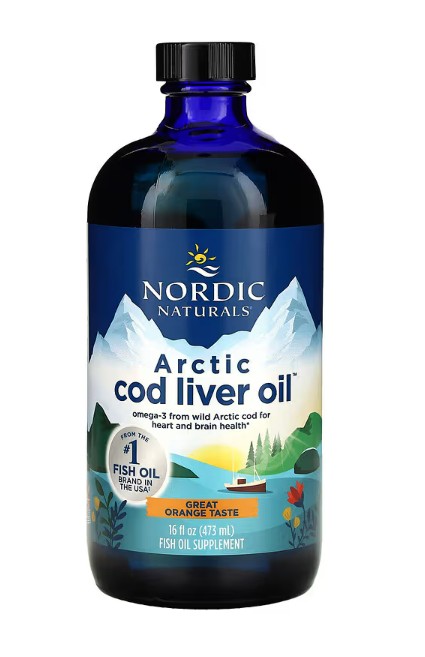 Torskelevertran  Arctic Cod Liver Oil, 1060mg Orange - 473 ml.