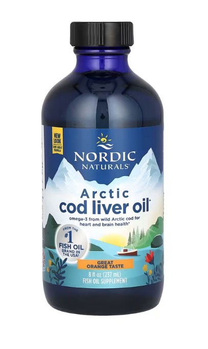 Torskelevertran  Arctic Cod Liver Oil, 1060mg Orange - 237 ml.