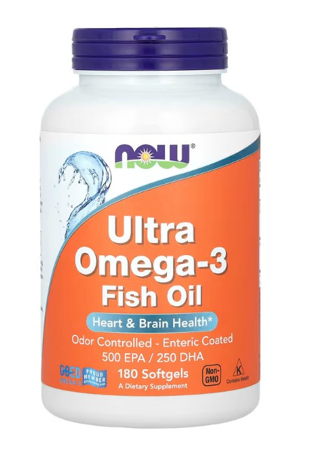 Omega-3 fiskeolie  Ultra Omega-3  180 bløde kapsler