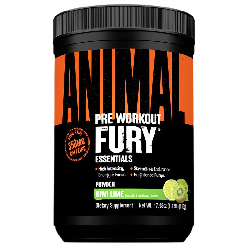 Præ-træningsprodukt med stimulerende virkning Animal Fury, Kiwi Lime - 510g