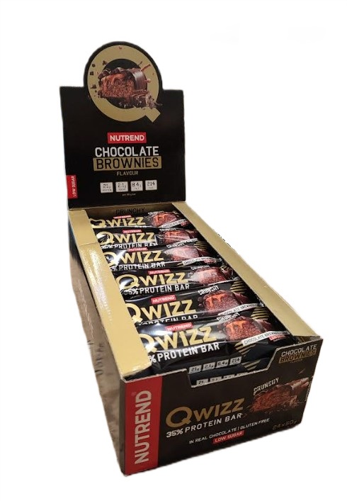 Proteinbarer & snacks Nutrend Qwizz 35% Protein bar, Chocolate Brownies - 24 x 60 g