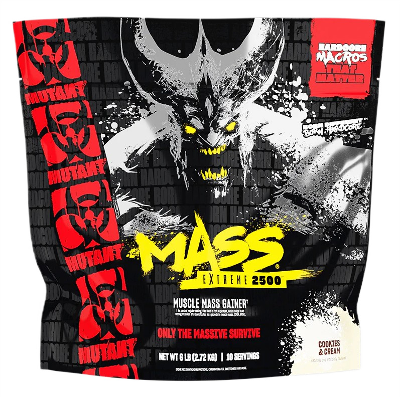Vægtøgingsprodukter Mutant Mass Extreme 2500, Cookies & Cream - 2720g