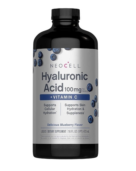 Hyaluronsyre  Hyaluronic Acid Liquid, Blueberry - 473 ml.
