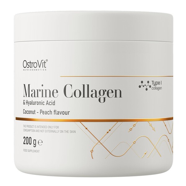 OSTROVIT Marine Collagen & Hyaluronsyre med kokos og fersken (200 g)