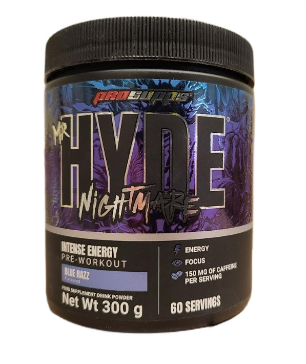 Præ-træningsprodukt med stimulerende virkning Hyde Nightmare, Blue Razz 300 g