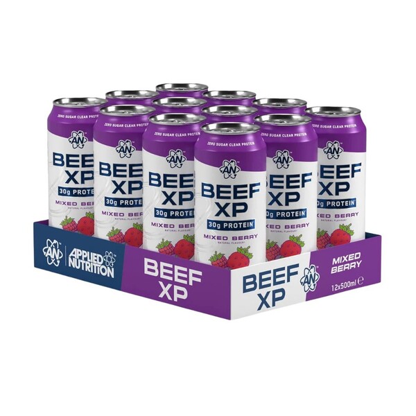 Kollagen fra kvæg  Beef XP-dåser, blandede bær  12 x 500 ml